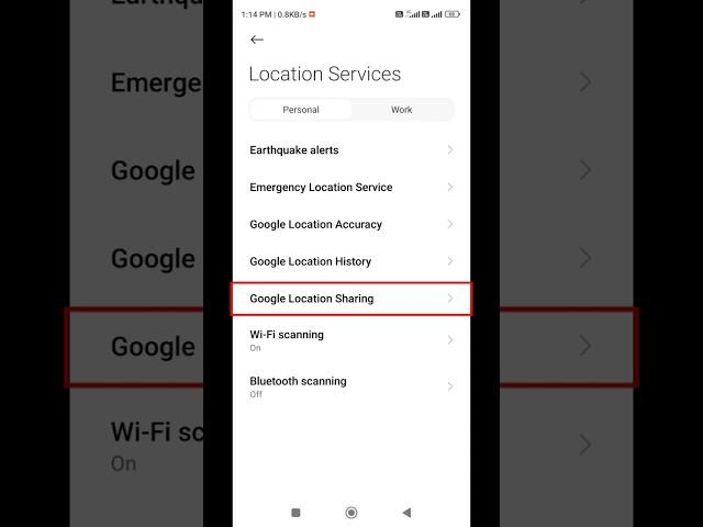 How to view your google location sharing setting #shorts