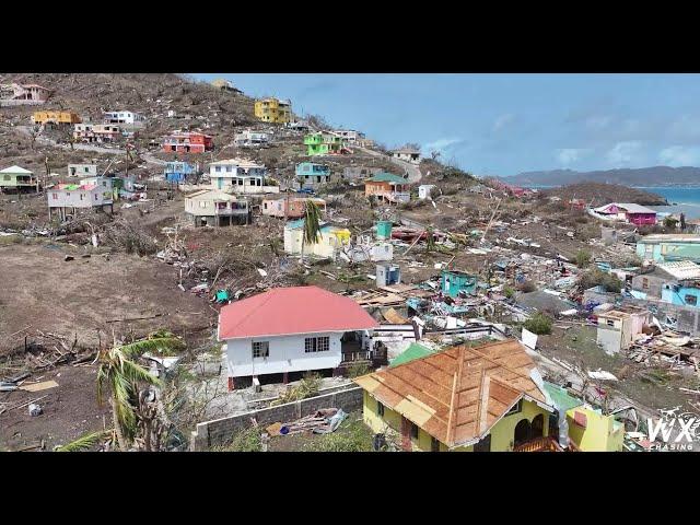 Hurricane Beryl - Petit Martinique aftermath - Drone - Grenada