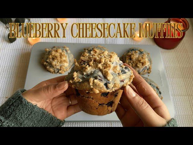 Blueberry Cheesecake Muffins  Bake With Me