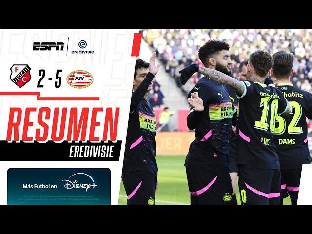 Resumen I Utrecht 2-5 PSV Eindhoven I Eredivisie I PSV gana y Chucky asiste en la goleada al Utrecht