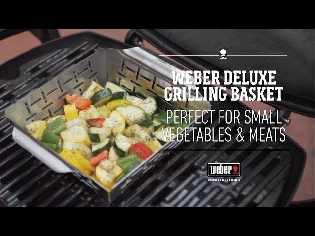 Weber Deluxe Grilling Basket - For Vegetables and Small Meats