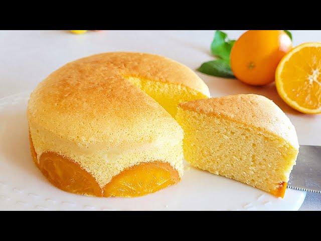 Fluffy and Moist Orange Cake | Orange Castella Cake