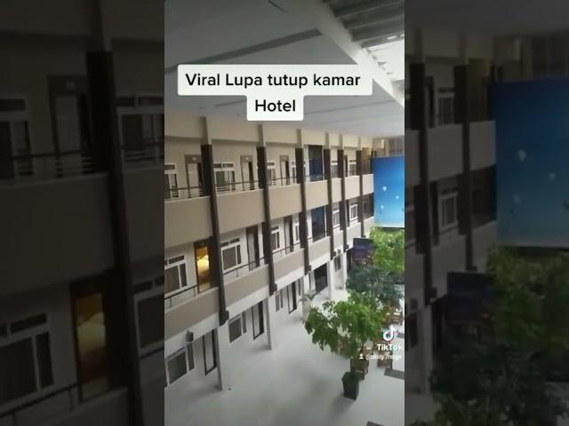 viral lupa tutup pintu kamar hotel