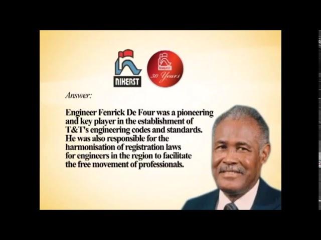 031 Dr  Fenrick De Four, T&T Science Icon. T&T50plus Toronto