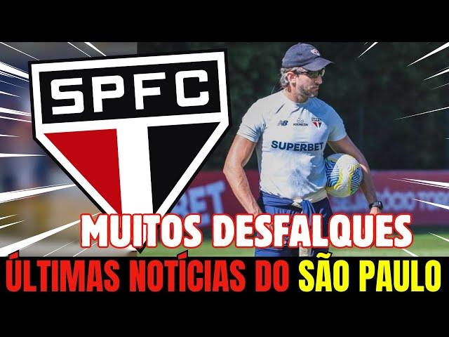 SÃO PAULO TERÁ MUITOS DESFALQUES CONTRA O CRICIÚMA PELO BRASILEIRÃO.