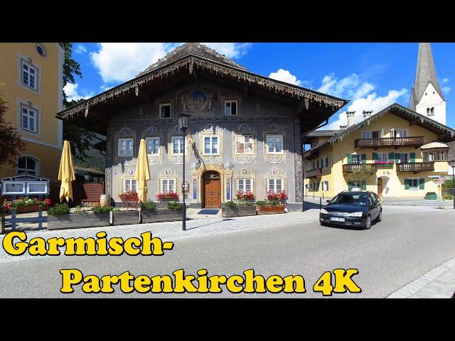 Garmisch-Partenkirchen, Germany. Walking tour [4K].