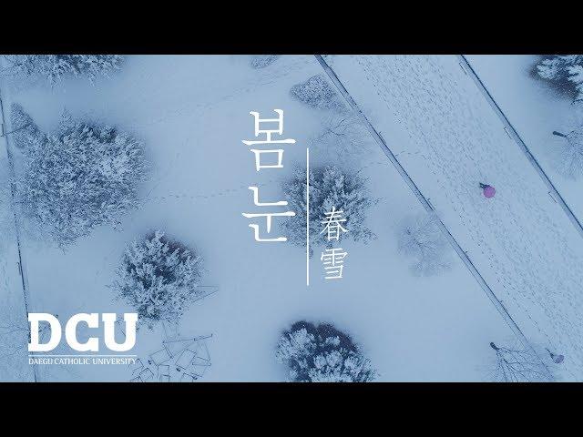 DCU 대구가톨릭대학교 '봄눈' 하늘에서 바라본 캠퍼스 겨울 항공 영상  Daegu Catholic University