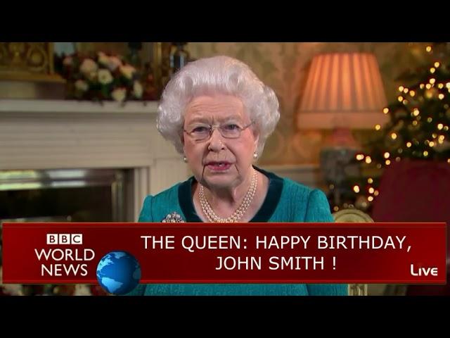 Wish a happy birthday  from queen elizabeth