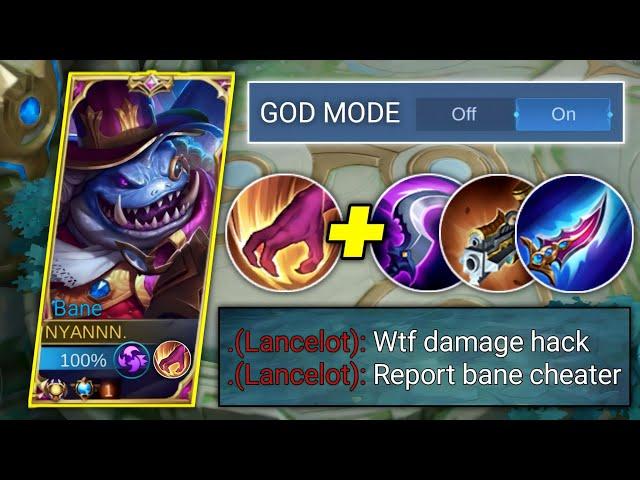 GOD MODE BANE IN SOLO RANKED GAME! TOTALLY DESTROYED ENEMIES - MOBILE LEGENDS