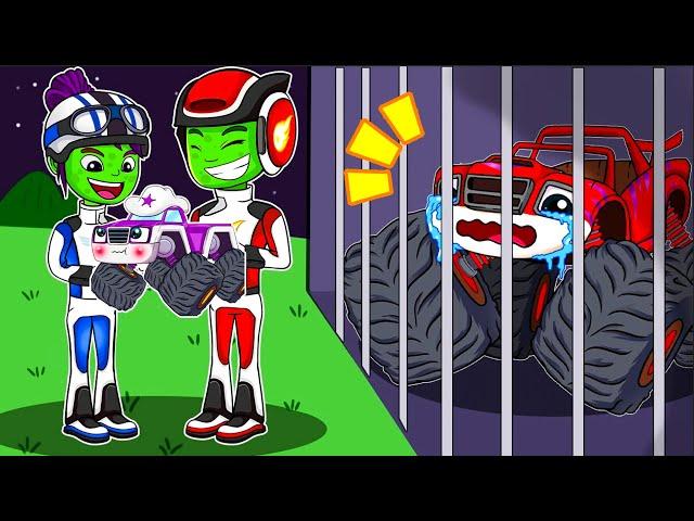 Blaze and the Monster Machines Animation - GOSH!! Zombie - AJ & Zombie - GABBY Abandoned Blaze Baby