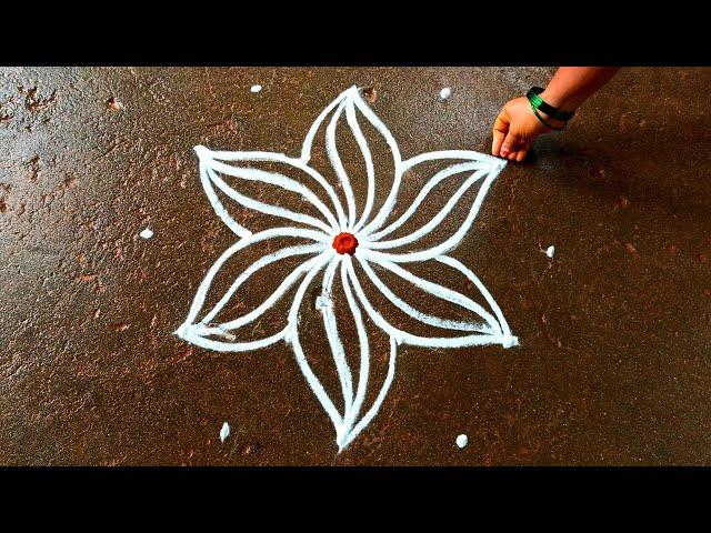 Aadi18 lotus padi kolam|5*3aadiperuku special kolam|Aadivelli special kolam|Super Beautiful rangoli