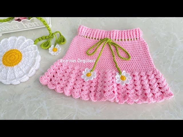 Easy and Beautiful Crochet Baby Skirt Pattern/Tığ işi Kolay ve Güzel Bebek Eteği /1-2 yaş