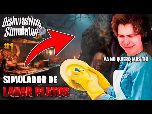 RUBIUS JUEGA SIMULADOR de LAVADO de PLATOS #1 | Dishwashing Simulator