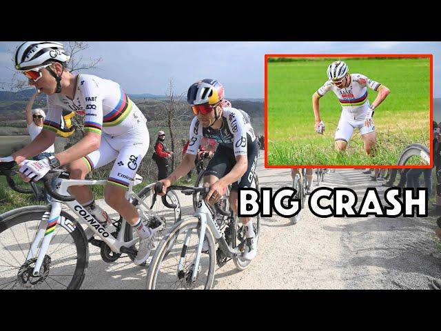 Tadej Pogacar VS Tom Pidcock DRAMATIC BATTLE  | Strade Bianche 2025 Race Analysis