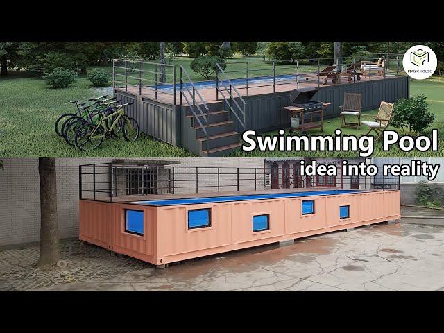 chinese factory customized container swimming pool