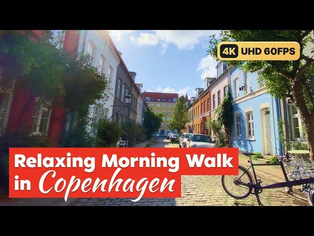 Relaxing Copenhagen morning walk uncovering hidden gems! - Virtual Walking Tour [4K 60fps UHD]