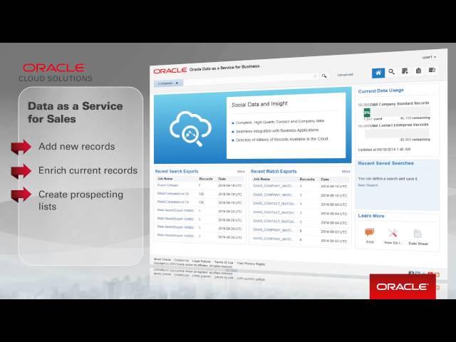 Product Demo - Oracle Marketing Cloud - January 2015