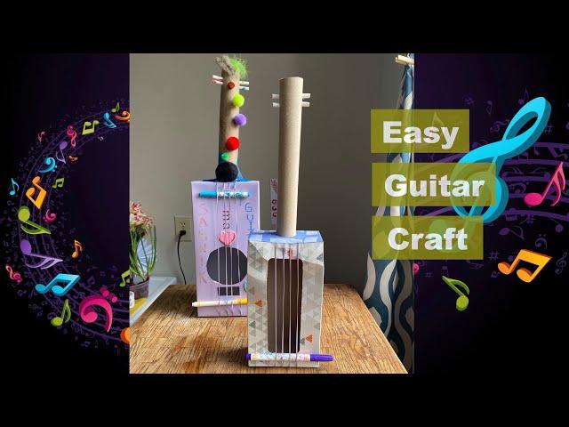 Earth Day Craft - Easy Guitar Craft  | DIY Recycled craft in 1 minute