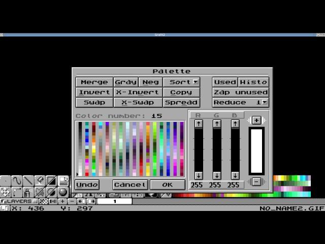 GrafX2: Brush effects and Color Remapping