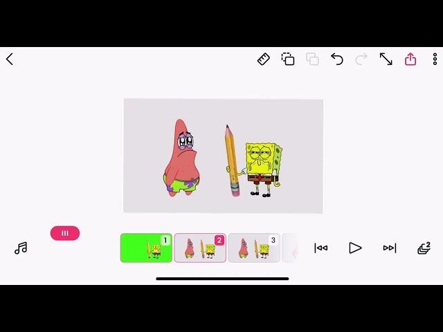 A SpongeBob clip reanimated in Flipaclip sneak peek (might finish this month or so)