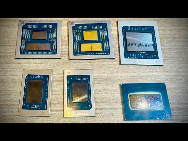 Chip Size: AMD Ryzen 9 9955HX3D vs Intel Core Ultra 9 285HX vs AMD Ryzen AI Max+ 395 vs X-Elite