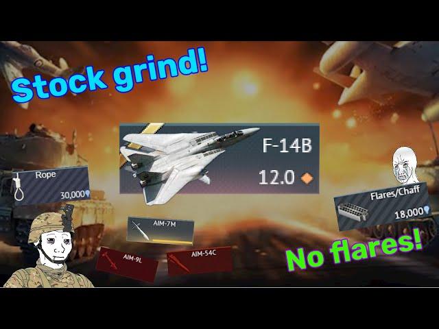 STOCK F-14B Tomcat GRIND Experience | No flares at TOP TIERS! ️️️ (Part 1)
