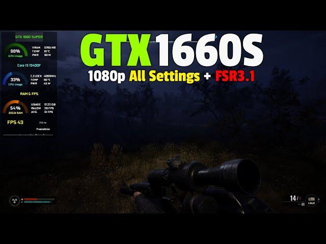 S.T.A.L.K.E.R. 2 Heart of Chornobyl : GTX 1660 SUPER - 1080p All Settings + FSR3.1 (NEW PATCH)