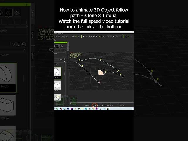 How to animate 3D Object follow path - iClone 8 Tutorial