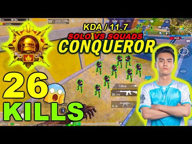 26 KILL: SOLO SQUAD RANK CONQUEROR IS EXTREMELY STRESSFUL