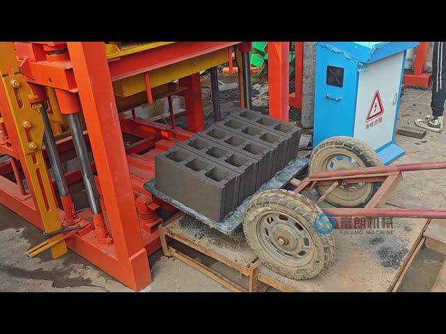 Automatic cement concrete brick machine hydraulic solid hollow block making machine in Ghana