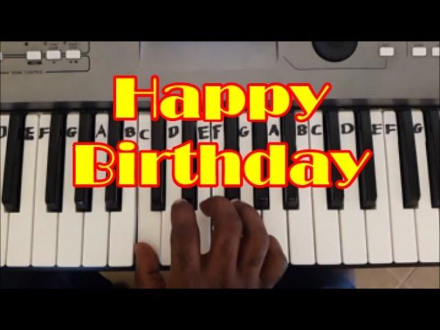 Easy Happy Birthday Keyboard and Piano Tutorial (Right Hand)