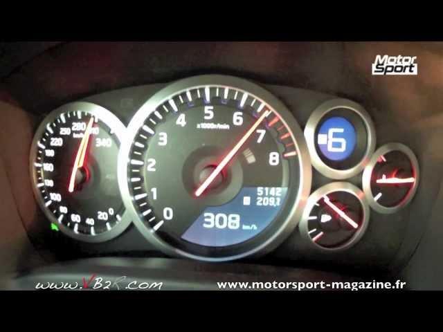 Vmax Nissan GTR 2012  0-318 km/h. Full speed acceleration ( VB2R-Gopro )