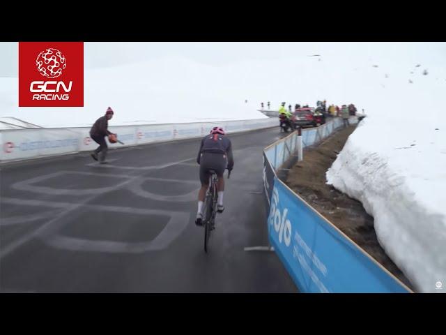 'Chop Chop!' | A Keen Fan Encourages Egan Bernal On The Passo Giau | Giro d'Italia 2021