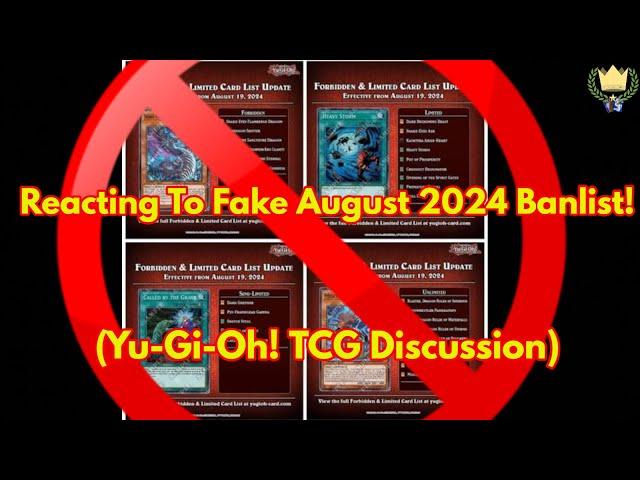 Reacting To FAKE! August 2024 #yugiohtcg Banlist (#yugioh TCG Discussion) #konami #yugiohcommunity