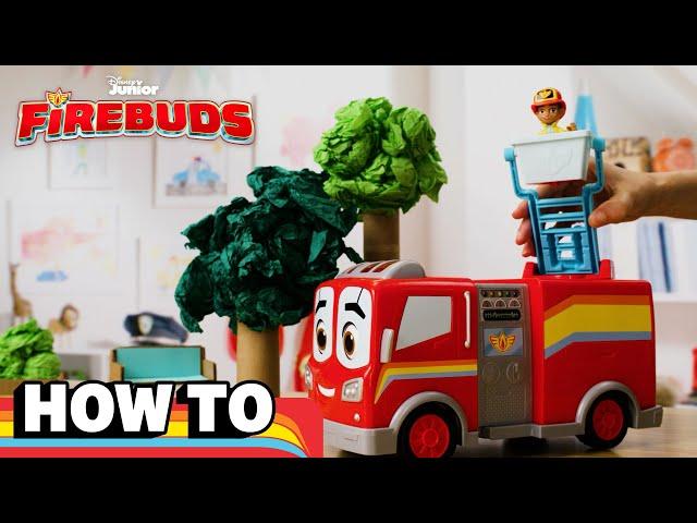 Disney Junior Firebuds | NEW Bo & Flash Rescue Firetruck  | How To Play