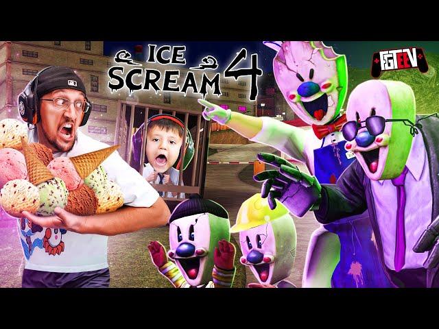 ICE SCREAM 4:  Rod Scares the FGTeeV Family IRL (Factory Gameplay/Scare Cam)