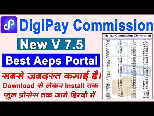 CSC Digipay New Version 7.5 | Digipay Commission | Best Aeps Portal 2024