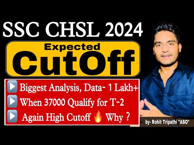 SSC CHSL 2024 Tier-1 Expected Cutoff Analysis by Rohit Tripathi- Cutoff  High
