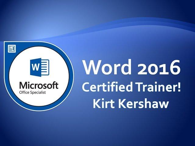 Microsoft Word 2016: Track Changes with Comments