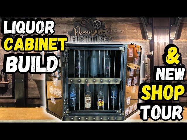 Industrial Furniture// Steampunk Liquor Cabinet Build & New Shop Tour