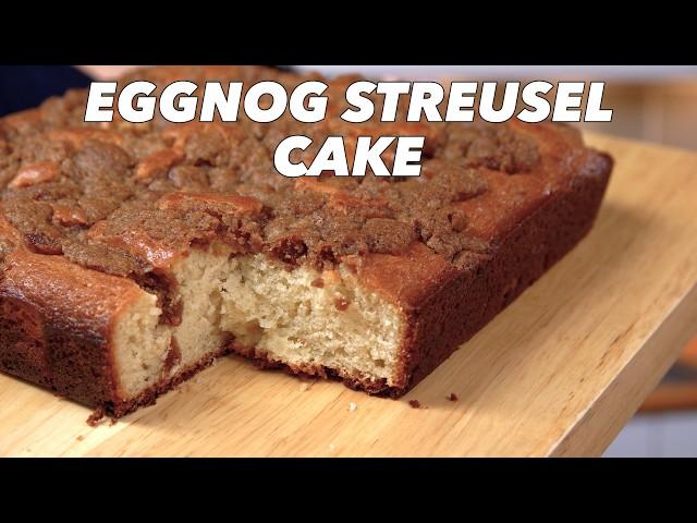 This Eggnog Cake with Rum Streusel Will Be the Star of Your Holiday Potluck!