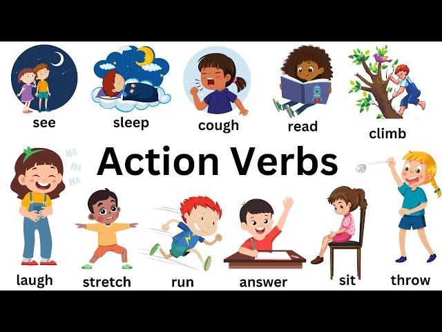 40+ Action Verbs with Simple Sentences