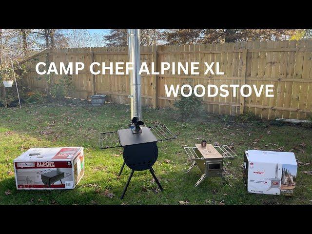 CAMP CHEF Alpine XL Unboxing/first fire-Wall tent wood stove