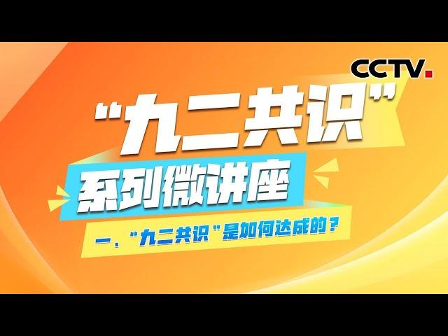 《“九二共识”系列微讲座》第一集：“九二共识”是如何达成的？| CCTV