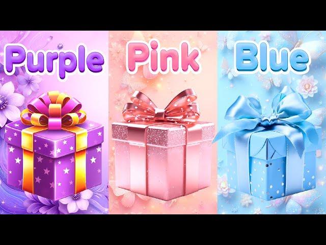 Choose your gift  Purple vs Pink Blue | Gift box Challenge