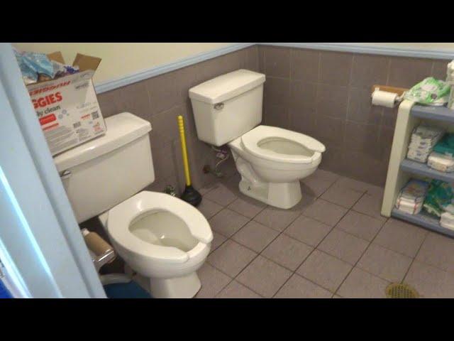 TOILET FLOODING FLOOR HAS TO SHUT DOWN