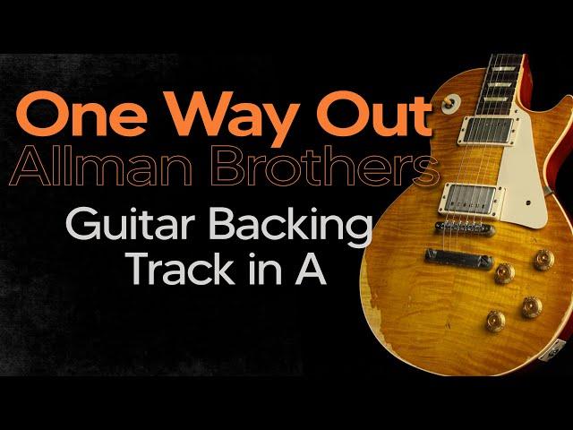 Southern Rock / Blues Backing Track in A (One Way Out - Allman Brothers)