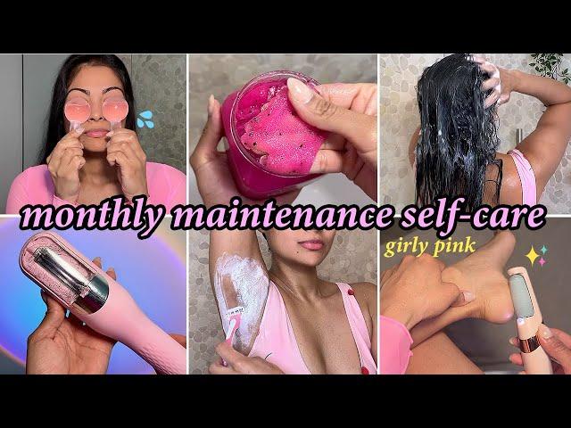 My Self-care High Maintenance Beauty Ritual | Haircare, Lip Peel, Shower Routine +MORE | Pink beauty