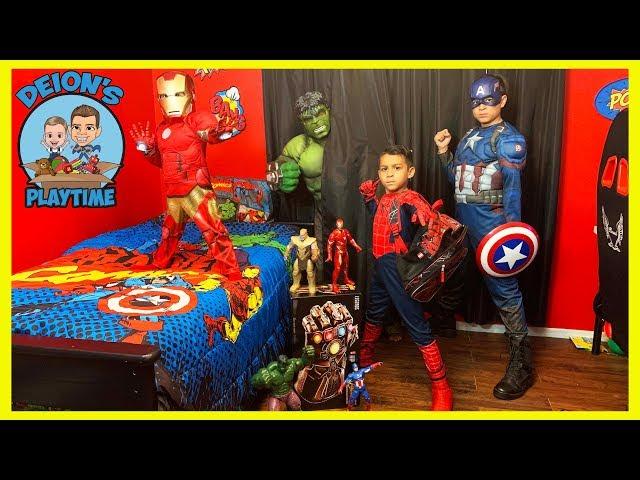 Spider-Man Hide and Seek with Avengers | Deion's Playtime