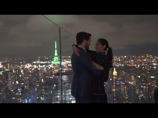 Beautiful Nighttime Rooftop Marriage Proposal